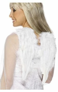 Smiffys Large White Feathered Wings Accessory Angels