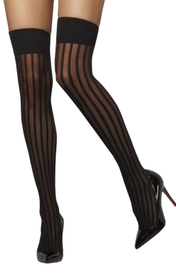 Smiffys Thigh High Stripy Stockings Maid Outfits