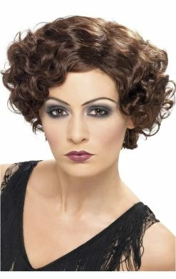 Smiffys All Decades /Era Costumes 1920s Brown Flapper Wig