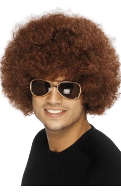 Smiffys 1970's Funky Brown Afro Wig