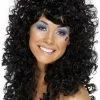 Smiffys Boogie Babe Black Wig All Accessories