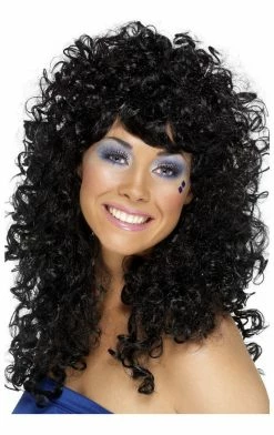 Smiffys Boogie Babe Black Wig All Accessories