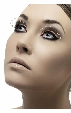 Smiffys Black Lashes With Droplets Festivals