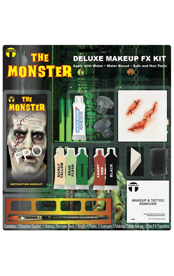 Best deal ❤️ Tinsley Transfers Frankenstein 3D FX Makeup Kit Movies 🎉 1 Tinsley Transfers Frankenstein 3D FX Makeup Kit Movies