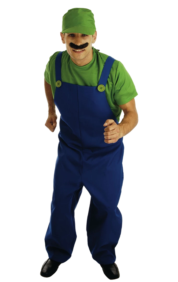 New 😀 Fun Shack Adult Green Plumbers Mate Costume Cartoons ✨ 1 Fun Shack Adult Green Plumbers Mate Costume Cartoons