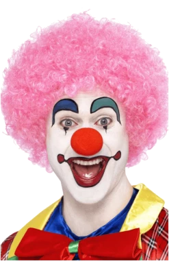 Bristol Novelty Pink Clown Afro Wig
