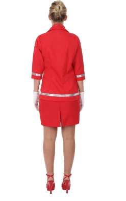 Orion Costumes Costumes Under £20 Womens Red Air Hostess Costume