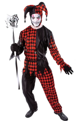 Orion Costumes Circus Mens Evil Harlequin Jester Costume