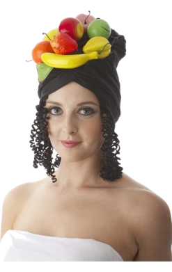 Bristol Novelty Food & Drink Fruit Hat With Hair
