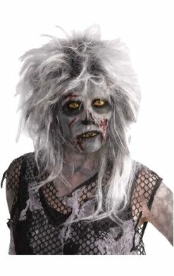 Morris Costumes Punk Zombie Grey Wig Halloween