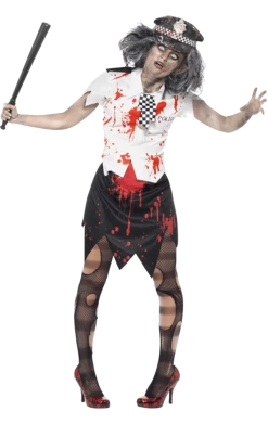 Smiffys Womens Zombie Police Lady Costume