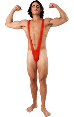 Orion Costumes Adult Fiery Red Borat Mankini Costumes Under £20