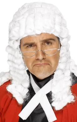 Smiffys White Judge Wig