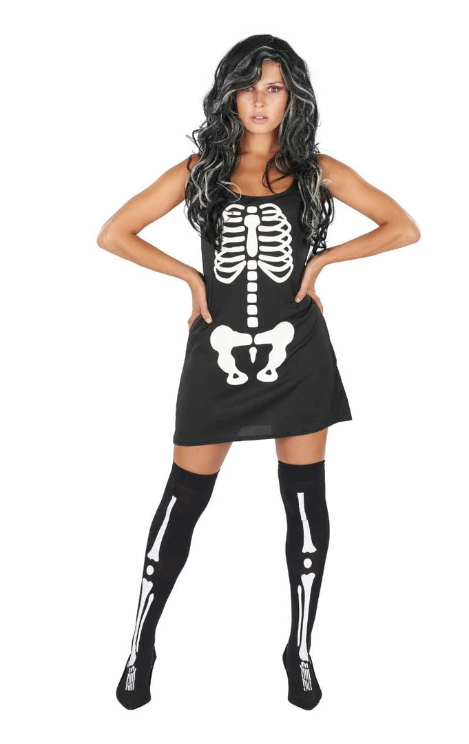 Budget 🎉 Orion Costumes Ladies Skeleton Bones 👗 Dress 😍 1 Orion Costumes Ladies Skeleton Bones Dress