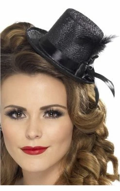 Smiffys Black Top Hat Headband Carnival
