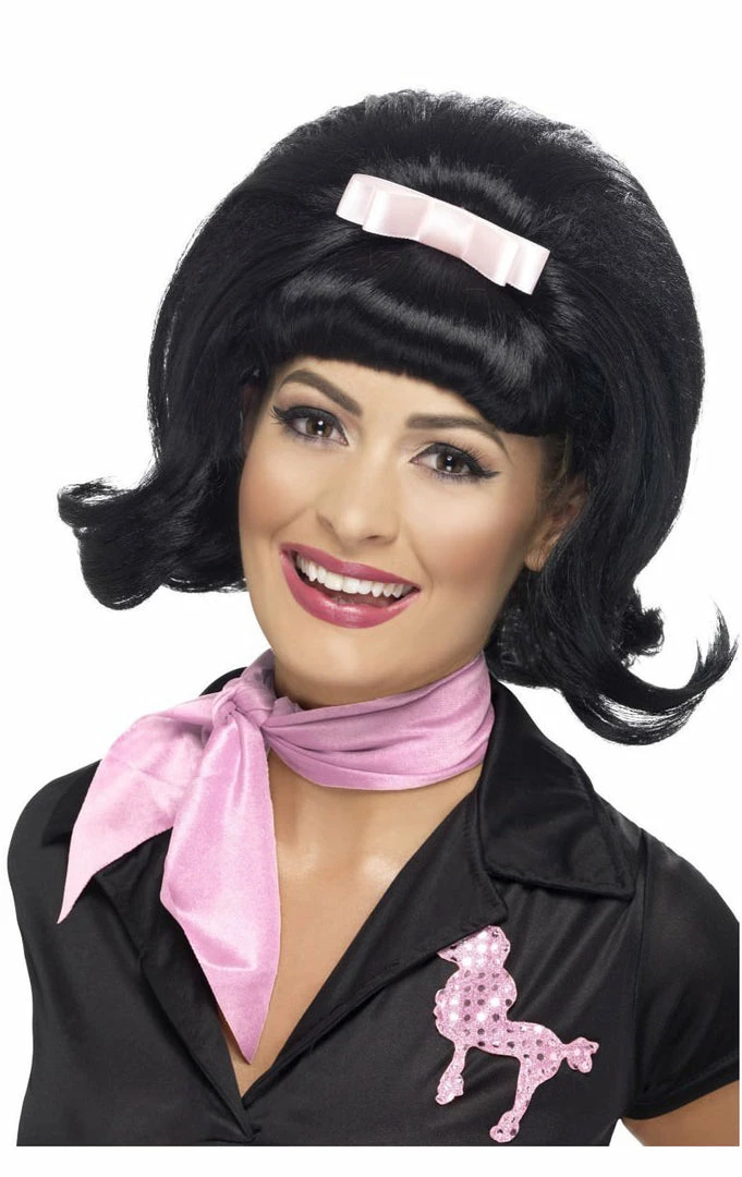 Best deal ⭐ Smiffys 50s Sweetheart Black Wig All Decades /Era Costumes 🥰 1 Smiffys 50s Sweetheart Black Wig All Decades /Era Costumes
