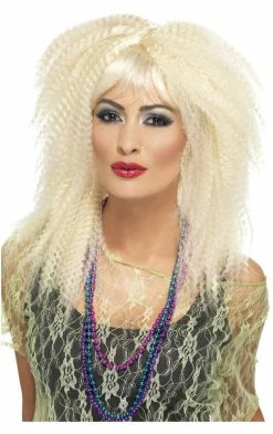 Smiffys All Decades /Era Costumes Crimped Blonde Wig