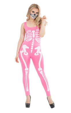 Orion Costumes Pink Skeleton Jumpsuit Halloween
