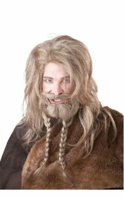 California Costumes Cavemen & Cavewomen Blonde Viking Wig & Facial Hair Set