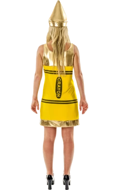 Orion Costumes Womens Yellow Crayon Dress Costume