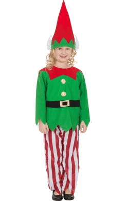 Orion Costumes Christmas Kids Striped Elf Costume