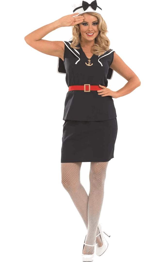 Promo 😉 Fun Shack Adult Pin Up Sailor Girl Costume 🛒 1 Fun Shack Adult Pin Up Sailor Girl Costume