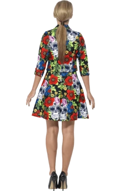 Smiffys Mexican Womens Day Of The Dead Stand Out Suit