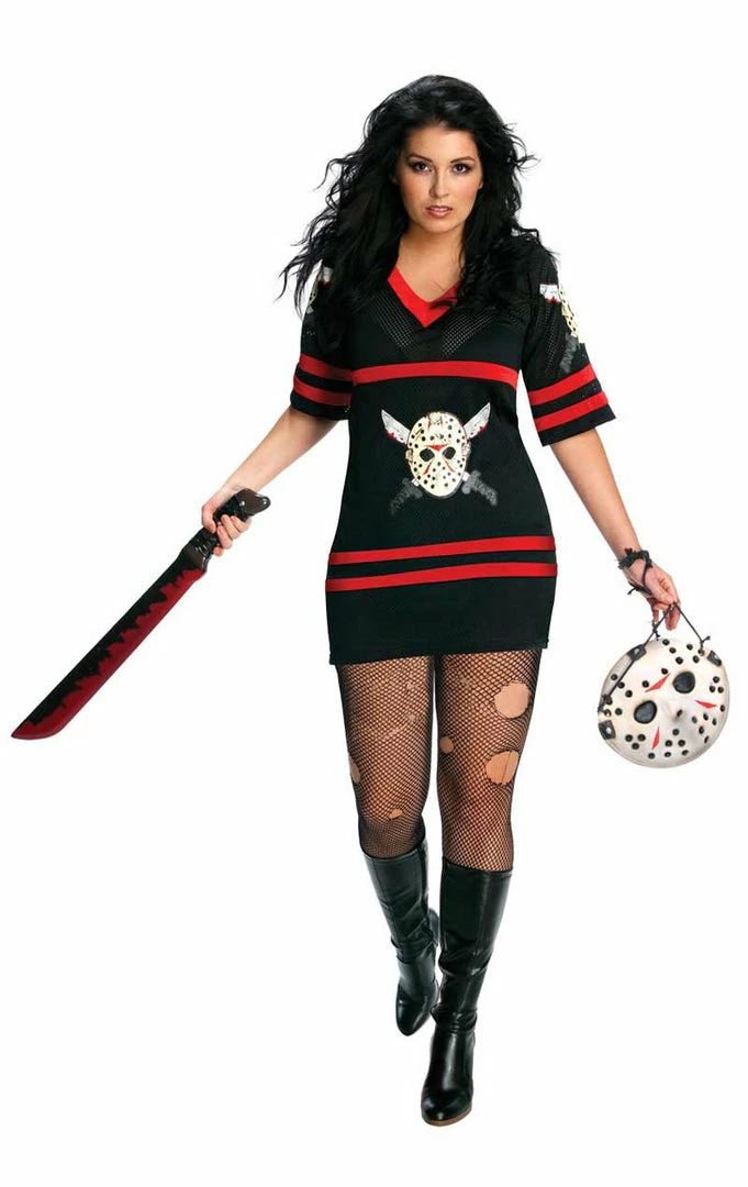 Hot Sale 🤩 Rubies 👩 Womens Plus Size Miss Jason Vorhees Costume Cosplay & Comic Con 👏 1 Rubies Womens Plus Size Miss Jason Vorhees Costume Cosplay & Comic Con