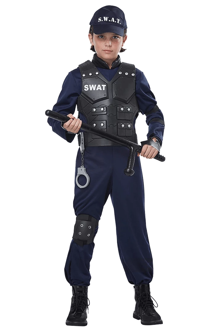 New 😍 California Costumes Kids SWAT Police Costume Cops & Robbers 💯 1 California Costumes Kids SWAT Police Costume Cops & Robbers