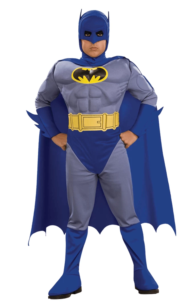 Best deal 🎉 Rubies Kids Muscle Blue Batman Costume Book Characters 😍 1 Rubies Kids Muscle Blue Batman Costume Book Characters