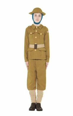 Smiffys Kids WW1 Soldier Army Costume Book Characters