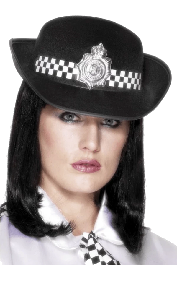 New 😀 Smiffys Police 👩 Woman's Hat Costume 🤩 1 Smiffys Police Woman's Hat Costume
