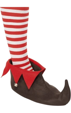 Smiffys Christmas Elf Shoes With Bells