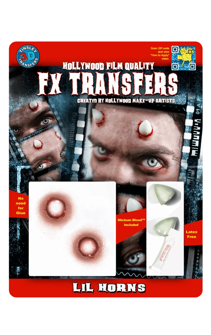 Flash Sale 🎁 Tinsley Transfers Lil Horns 3D FX Transfers 🎃 Halloween 😀 1 Tinsley Transfers Lil Horns 3D FX Transfers Halloween
