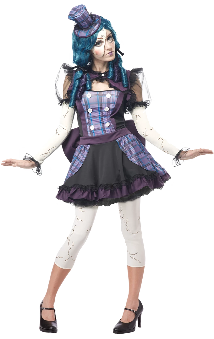 Coupon ✨ California Costumes Dolls 👩 Womens Broken Cracked Doll Costume 🎉 1 California Costumes Dolls Womens Broken Cracked Doll Costume
