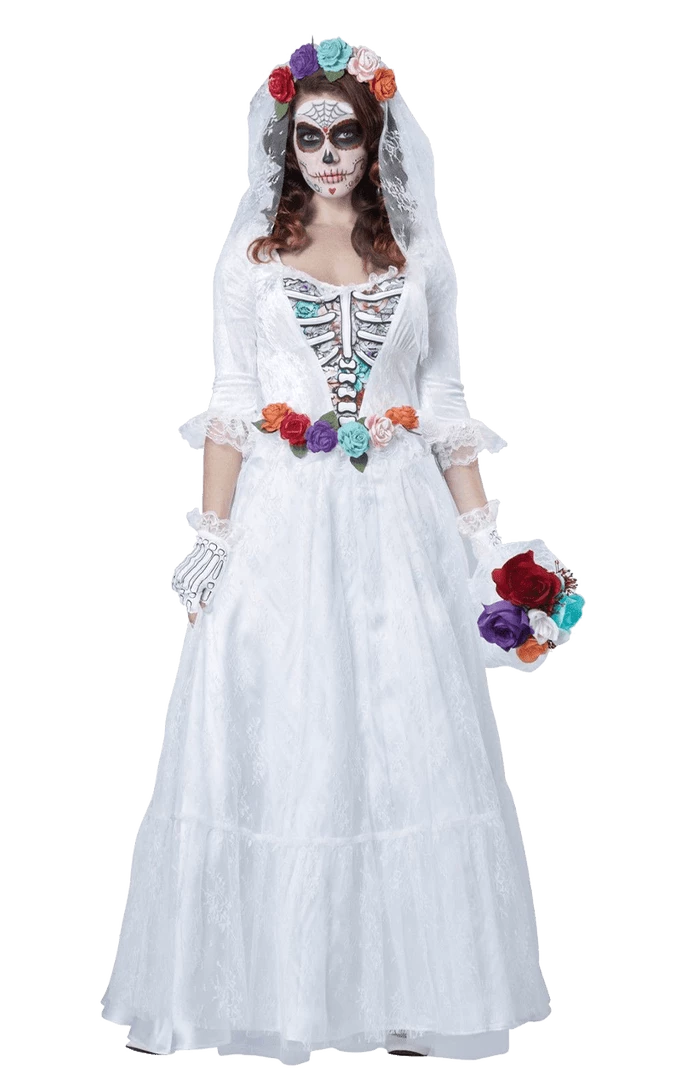 Top 10 😉 California Costumes Mexican 👩 Womens Day Of The Dead Bride Costume 🎉 1 California Costumes Mexican Womens Day Of The Dead Bride Costume