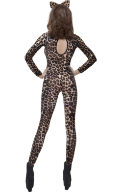 Smiffys Animals Leopard Print Bodysuit Costume