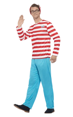 Smiffys Book Characters Mens Where's Wally Costume