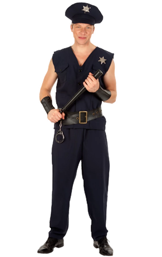 Budget 🤩 Generic Mens Policeman And Cuffs Costume Cops & Robbers 👍 1 Generic Mens Policeman And Cuffs Costume Cops & Robbers