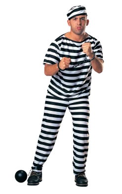 Rubies Mens Classic Prisoner Costume Cops & Robbers