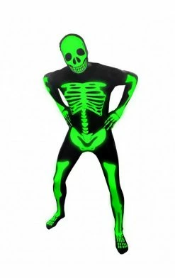 Body Republic Morphsuits Adult Glowing Skeleton Morphsuit Costume