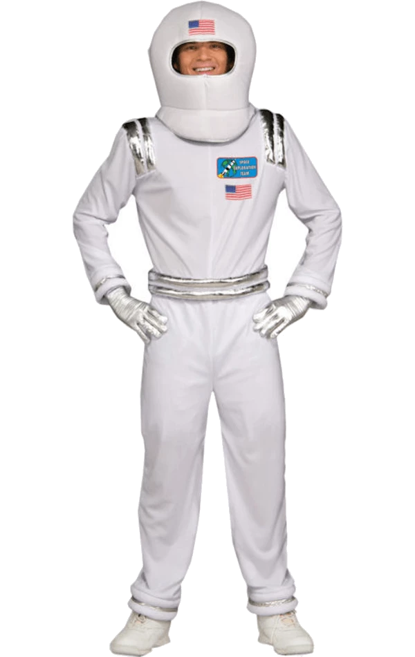 Buy 👍 Forum Novelties Mens White Astronaut Costume American / USA 💯 1 Forum Novelties Mens White Astronaut Costume American / USA