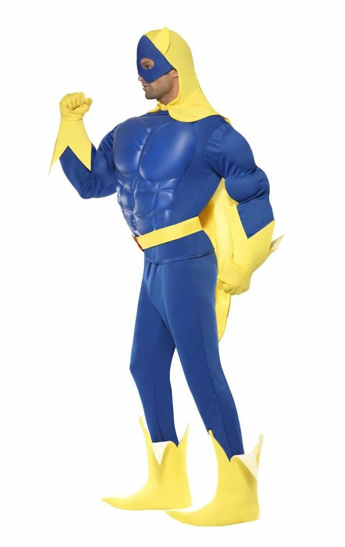 Buy ⌛ Smiffys Book Characters Mens Bananaman Superhero Costume 🥰 2 Smiffys Book Characters Mens Bananaman Superhero Costume