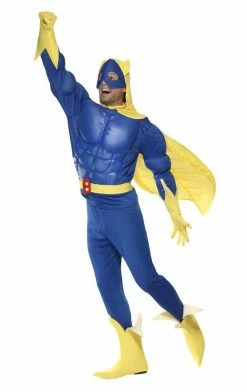 Buy ⌛ Smiffys Book Characters Mens Bananaman Superhero Costume 🥰 7 Smiffys Book Characters Mens Bananaman Superhero Costume