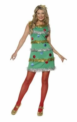 Smiffys Womens Christmas Tree Dress Costume