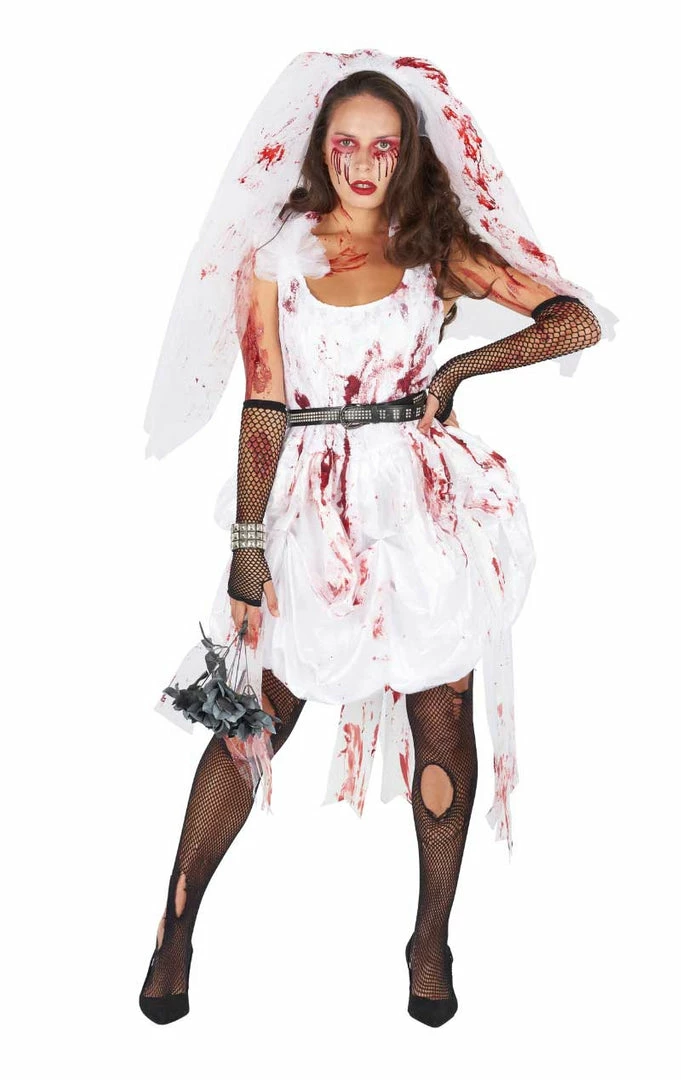 Outlet ✔️ Generic Wedding 👩 Womens Bloody Bride 🎃 Halloween Costume 🛒 1 Generic Wedding Womens Bloody Bride Halloween Costume