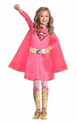 Generic Childrens Pink Supergirl Costume