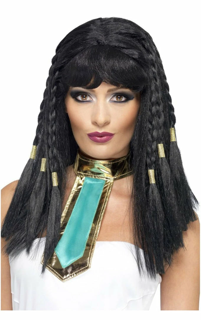 Outlet 👏 Smiffys Egyptian Cleopatra Black Wig With Braids ✨ 1 Smiffys Egyptian Cleopatra Black Wig With Braids