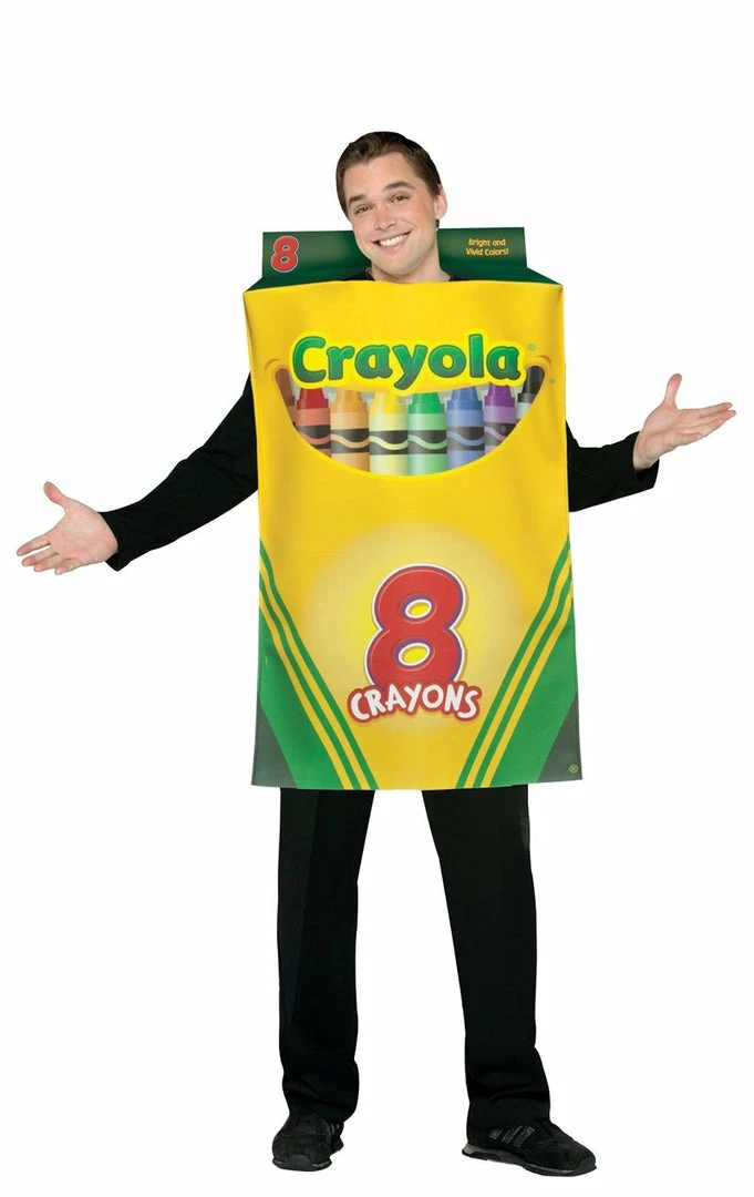Budget ๐ Generic Crayola Box Of 8 Costume ๐งจ 1 Generic Crayola Box Of 8 Costume