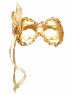 Generic Masquerade Ball Gold Masquerade Facepiece